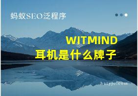 WITMIND耳机是什么牌子