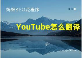 YouTube怎么翻译