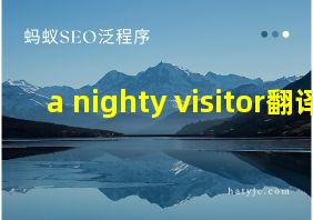 a nighty visitor翻译