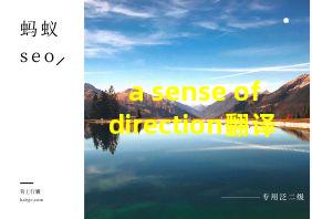 a sense of direction翻译