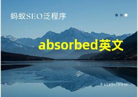 absorbed英文