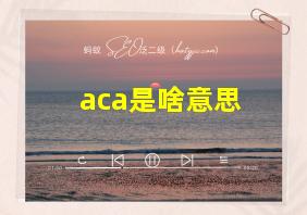 aca是啥意思