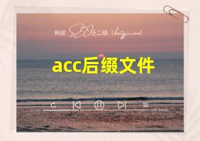 acc后缀文件