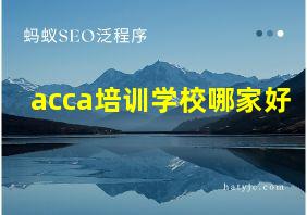 acca培训学校哪家好