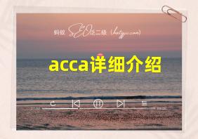 acca详细介绍