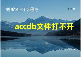 accdb文件打不开