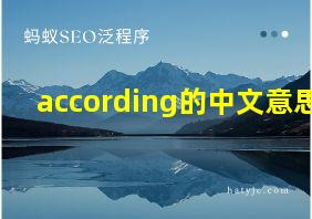 according的中文意思