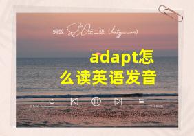 adapt怎么读英语发音