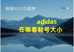 adidas在哪看鞋号大小