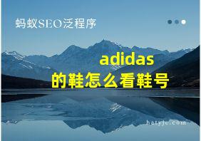 adidas的鞋怎么看鞋号