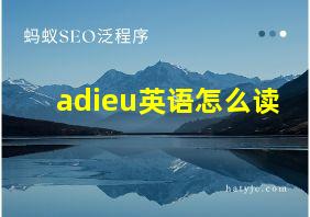 adieu英语怎么读