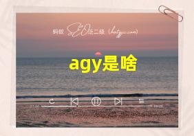 agy是啥