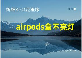 airpods盒不亮灯