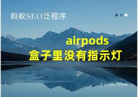 airpods盒子里没有指示灯