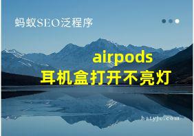 airpods耳机盒打开不亮灯