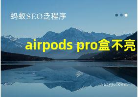 airpods pro盒不亮