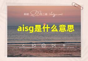 aisg是什么意思