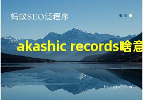 akashic records啥意思