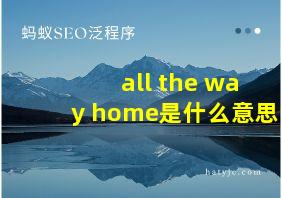 all the way home是什么意思