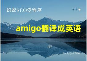 amigo翻译成英语