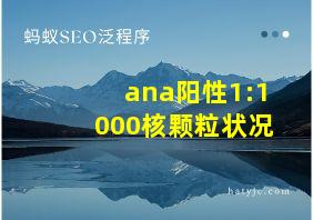 ana阳性1:1000核颗粒状况