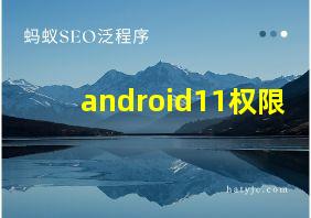 android11权限