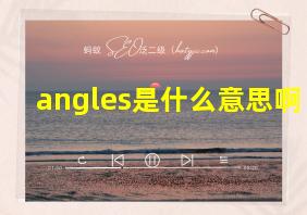 angles是什么意思啊