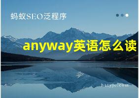 anyway英语怎么读