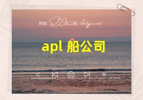 apl 船公司