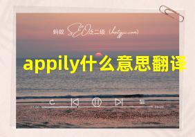 appily什么意思翻译