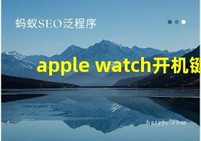 apple watch开机键