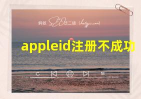 appleid注册不成功