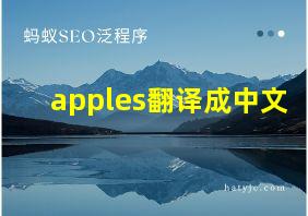 apples翻译成中文