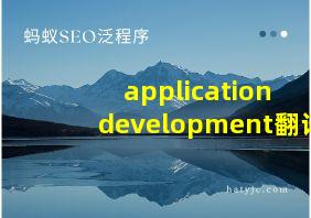 application development翻译