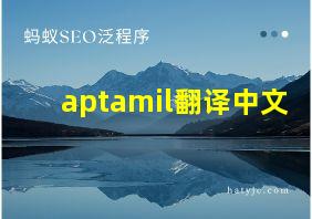 aptamil翻译中文