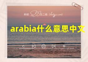 arabia什么意思中文