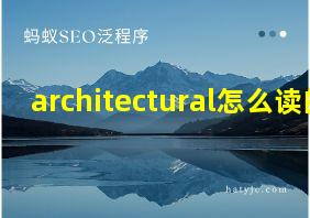 architectural怎么读的