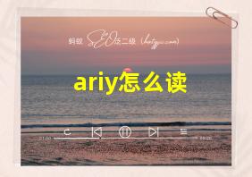 ariy怎么读