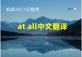 at all中文翻译