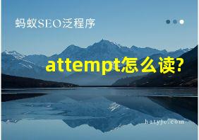 attempt怎么读?