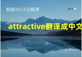 attractive翻译成中文