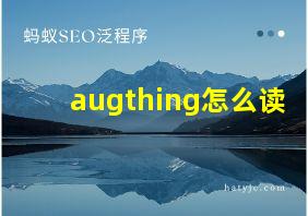 augthing怎么读