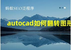 autocad如何翻转图形