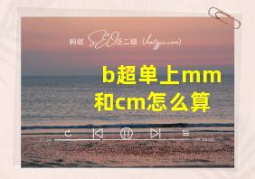 b超单上mm和cm怎么算