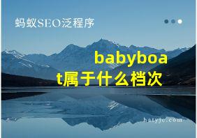 babyboat属于什么档次