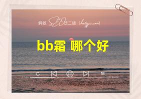 bb霜 哪个好