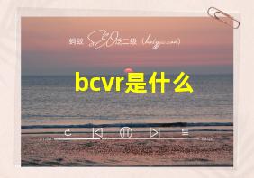 bcvr是什么