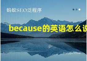 because的英语怎么说