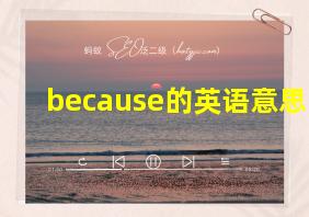 because的英语意思