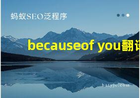 becauseof you翻译